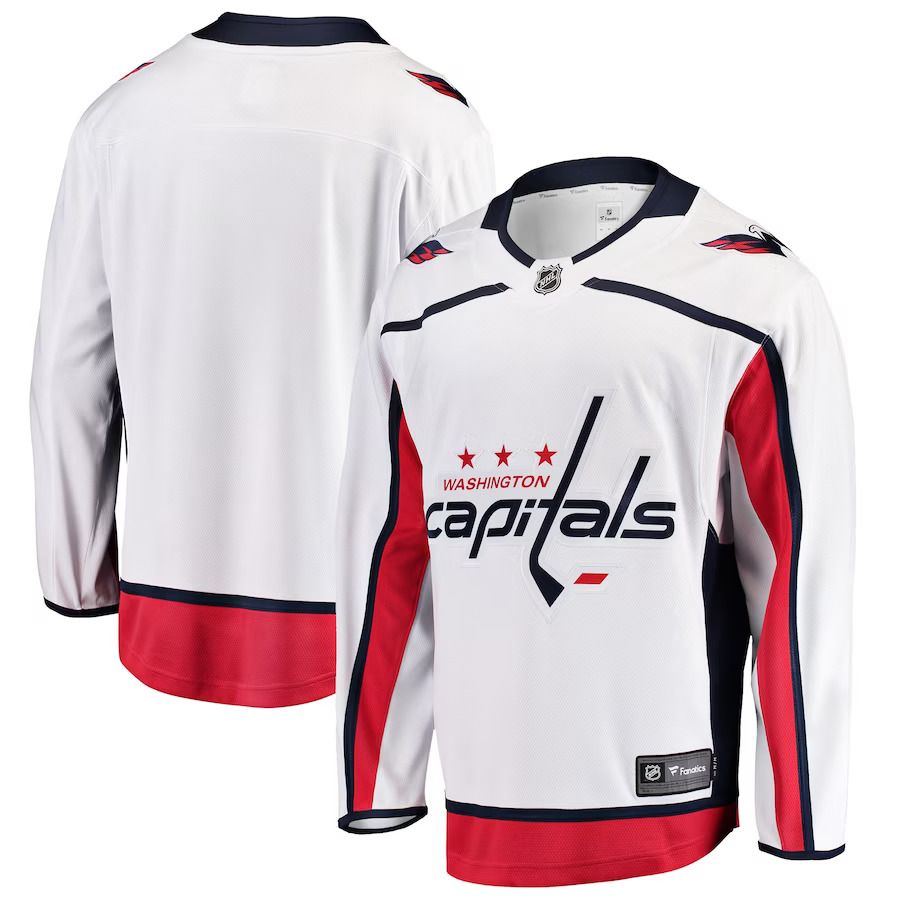 Men Washington Capitals Fanatics Branded White Breakaway Away NHL Jersey->customized nhl jersey->Custom Jersey